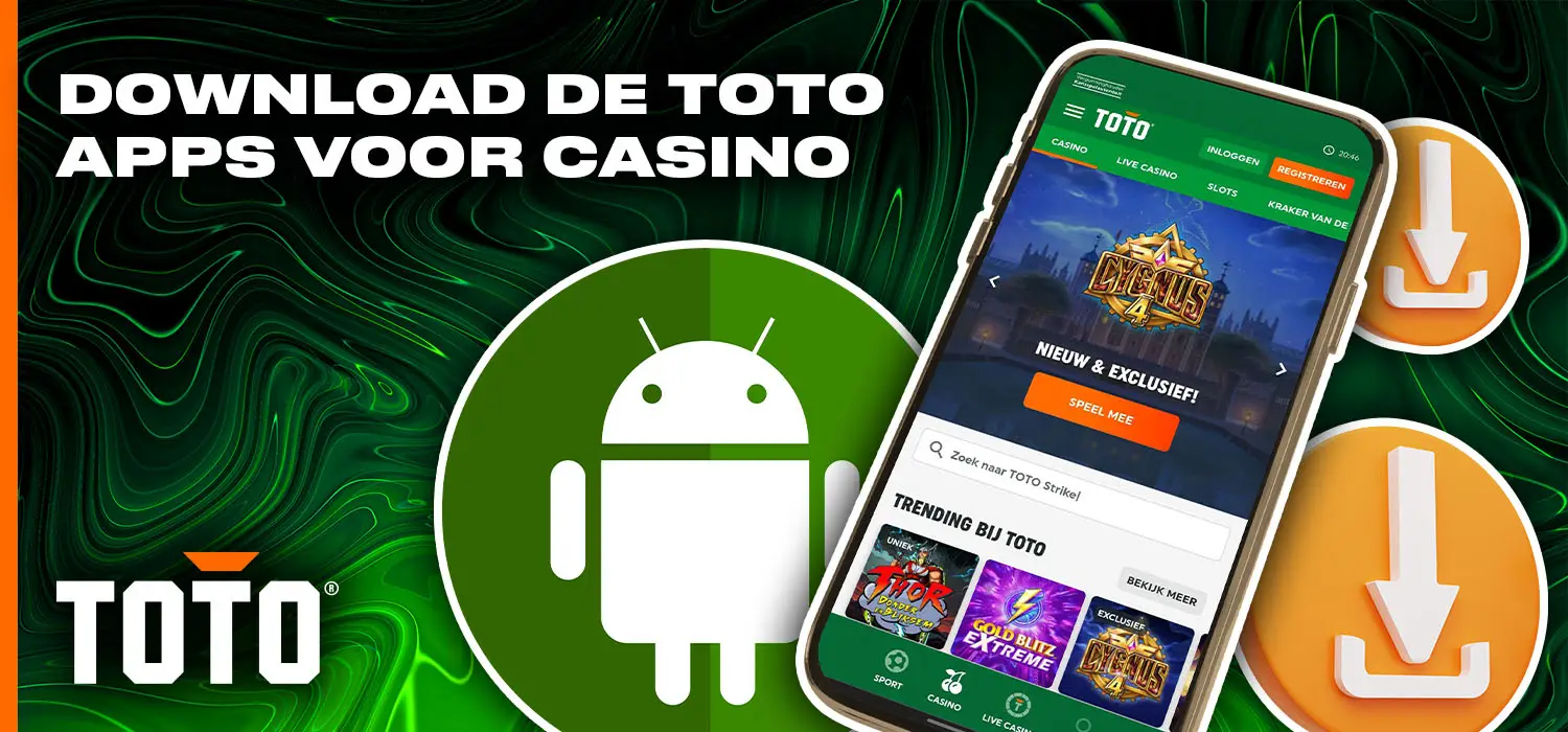 Download de TOTO casino app op Android