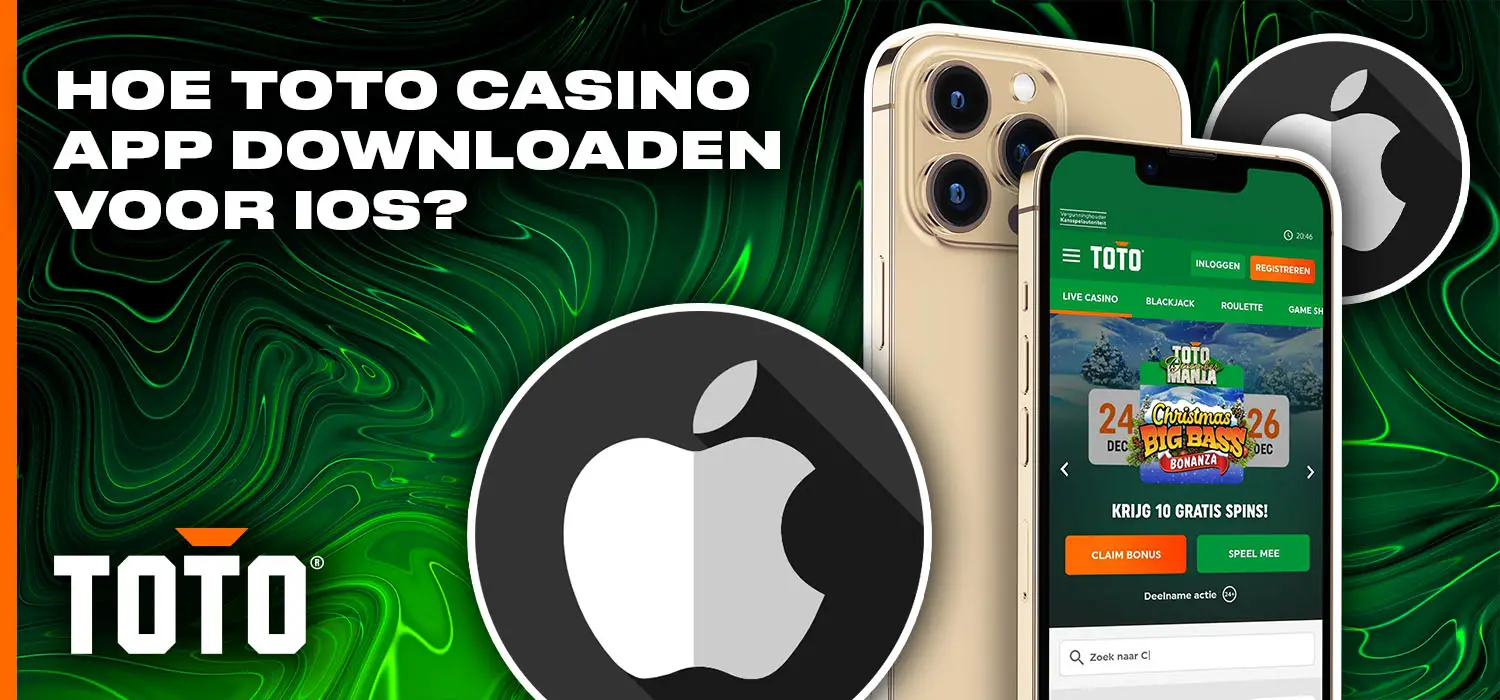 Hoe installeer je de TOTO casino mobiele app voor IOS.