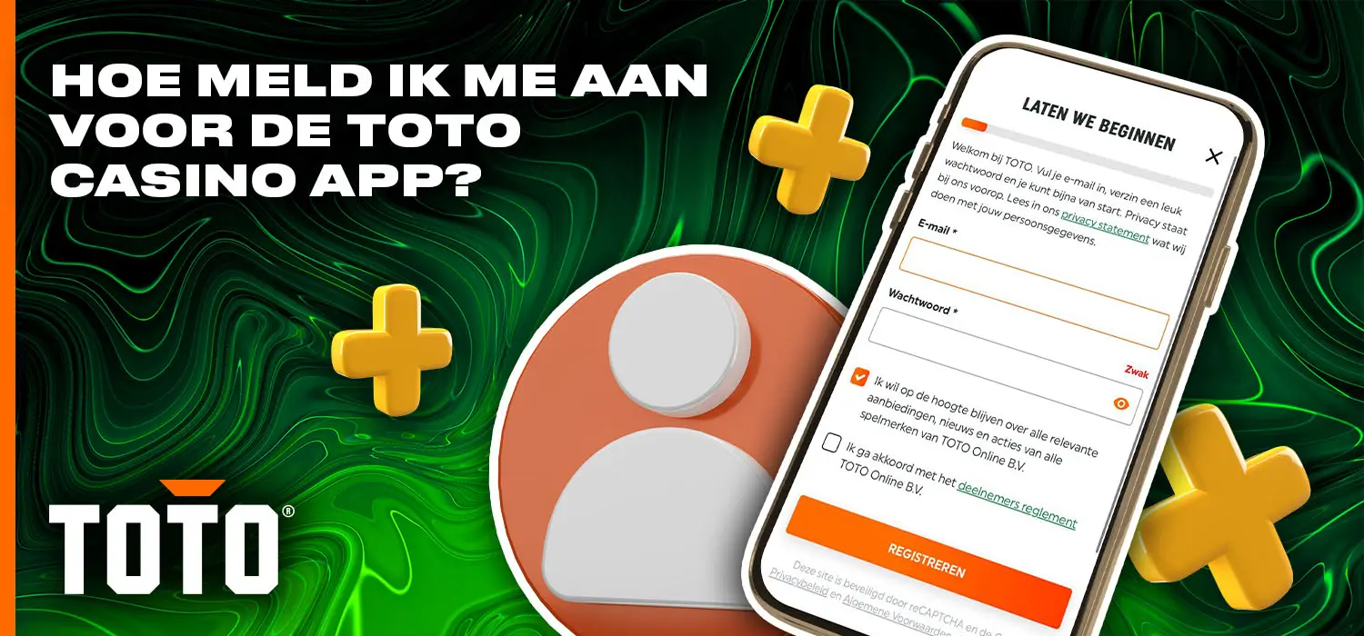 Registratie in de mobiele app bij TOTO casino voor Nederland