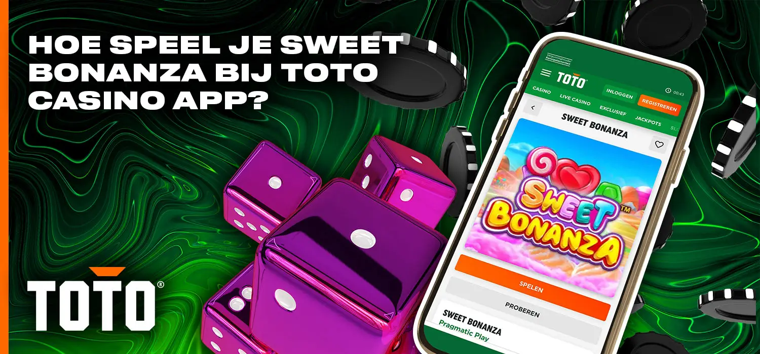 Speel Sweet Bonanza bij TOTO Casino voor Nederland in de mobiele app.